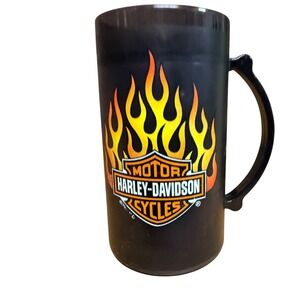 Harley-Davidson 2004 Tall Frosted Plastic Travel Mug Beer Stein Motorcycle Cup